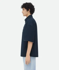 Bottega Veneta Compact Cotton Shirt Wave New