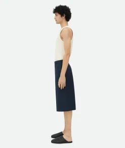 Bottega Veneta Compact Cotton Shorts Wave Best