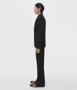Bottega Veneta Compact Wool And Satin Jacket Black Clearance