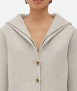 Bottega Veneta Compact Wool Cardigan Moon Hot