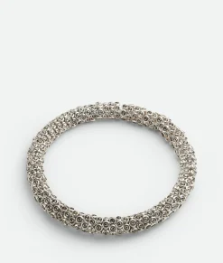 Bottega Veneta Concave Necklace Silver Clearance