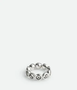 Bottega Veneta Concave Ring Silver Discount