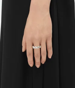 Bottega Veneta Concave Ring Silver Discount