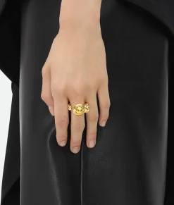 Bottega Veneta Concave Ring Yellow gold Online
