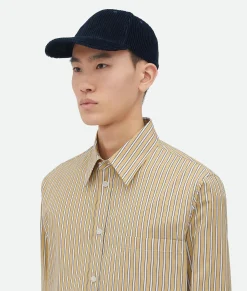 Bottega Veneta Corduroy Cap Midnight blue Best
