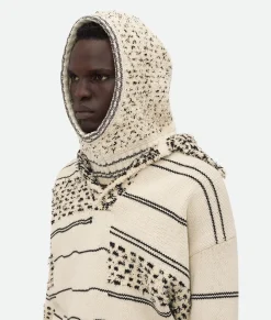 Bottega Veneta Cotton And Wool Textured Balaclava Multicolor/soapstone Outlet