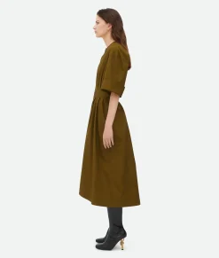 Bottega Veneta Cotton Canvas Dress Olive oil Best