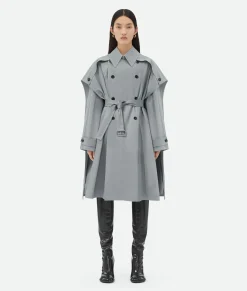 Bottega Veneta Cotton Cape Trench Vapor Outlet