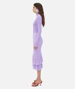 Bottega Veneta Cotton Flowers 2 In 1 Midi Skirt Amethyst Online