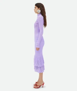 Bottega Veneta Cotton Flowers High Neck Jumper Amethyst Online