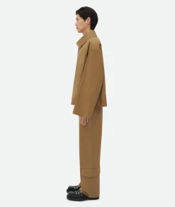 Bottega Veneta Cotton Gabardine Blouson Dark sand Outlet