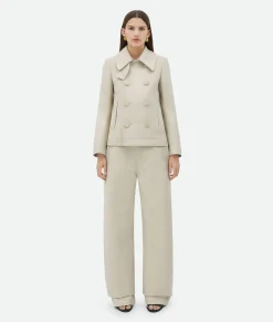 Bottega Veneta Cotton Gabardine Caban Plaster