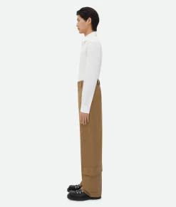 Bottega Veneta Cotton Gabardine Cargo Trousers Dark sand Discount