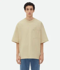 Bottega Veneta Cotton Jersey T-Shirt Hay Outlet