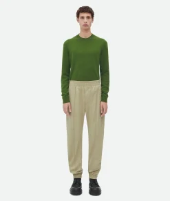 Bottega Veneta Cotton Jogger Pants Travertine New