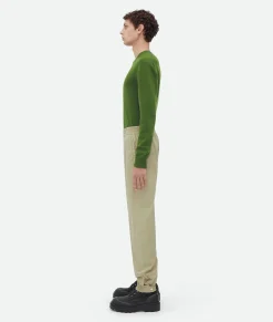 Bottega Veneta Cotton Jogger Pants Travertine New