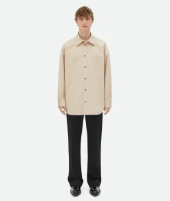 Bottega Veneta Cotton Poplin Shirt Beige Online