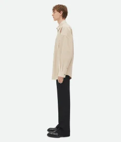Bottega Veneta Cotton Poplin Shirt Beige Online