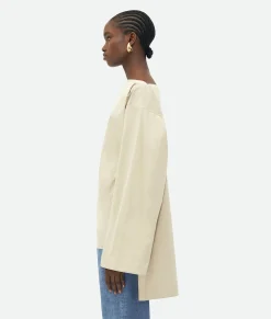 Bottega Veneta Cotton Silk Top Rock Sale