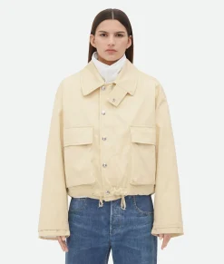Bottega Veneta Cotton Twill Jacket Sea salt