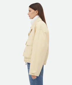Bottega Veneta Cotton Twill Jacket Sea salt