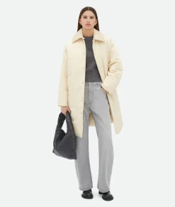 Bottega Veneta Cotton Twill Puffer Jacket Sea salt Hot