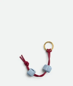 Bottega Veneta Cube Key Ring Dark red / Ice Sale