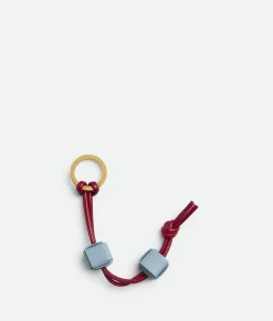 Bottega Veneta Cube Key Ring Dark red / Ice Sale