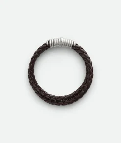 Bottega Veneta Curl Leather Bracelet Fondant