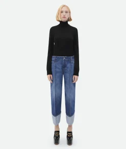 Bottega Veneta Curved Shape Denim Mid blue