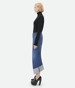 Bottega Veneta Curved Shape Denim Mid blue
