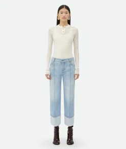 Bottega Veneta Curved Shape ed Denim Light bleach