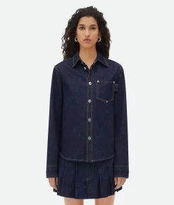 Bottega Veneta Denim Shirt Indigo New