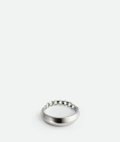 Bottega Veneta Detail Chain Ring Silver Outlet