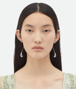 Bottega Veneta Drop Earrings Silver Outlet