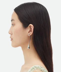 Bottega Veneta Drop Earrings Silver Outlet