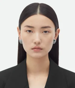 Bottega Veneta Drop Earrings Black/white/rain tree Clearance
