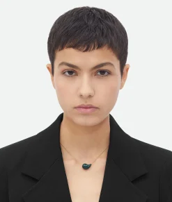 Bottega Veneta Drop Necklace Dark green Clearance