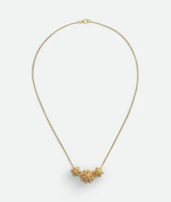 Bottega Veneta Drop Necklace White New