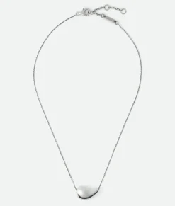 Bottega Veneta Drop Pendant Necklace Silver Hot