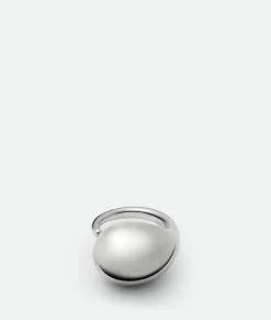 Bottega Veneta Drop Ring Silver Clearance