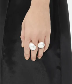 Bottega Veneta Drop Ring Silver Best