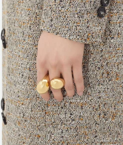 Bottega Veneta Drop Ring Yellow gold New