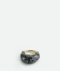Bottega Veneta Drop Ring Black/white/rain tree Outlet