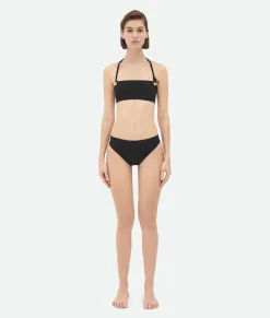 Bottega Veneta Drop Stretch Nylon Bikini Black Hot
