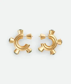 Bottega Veneta Ellipse Ceramic Earrings Yellow/black/white Hot