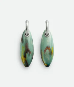 Bottega Veneta Ellipse Large Ceramic Earrings Multicolor