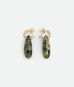Bottega Veneta Ellipse Small Ceramic Earrings Yellow/black/white