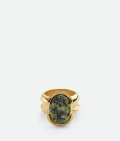 Bottega Veneta Ellipse Small Ceramic Ring Yellow/black/white Best
