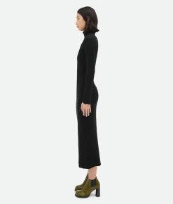 Bottega Veneta Felted Wool Dress Black Online